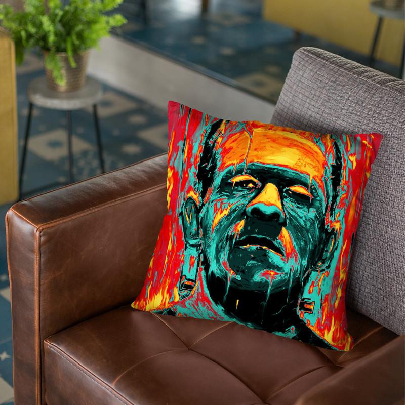 Frankenstein Throw Pillow By Nicebleed
