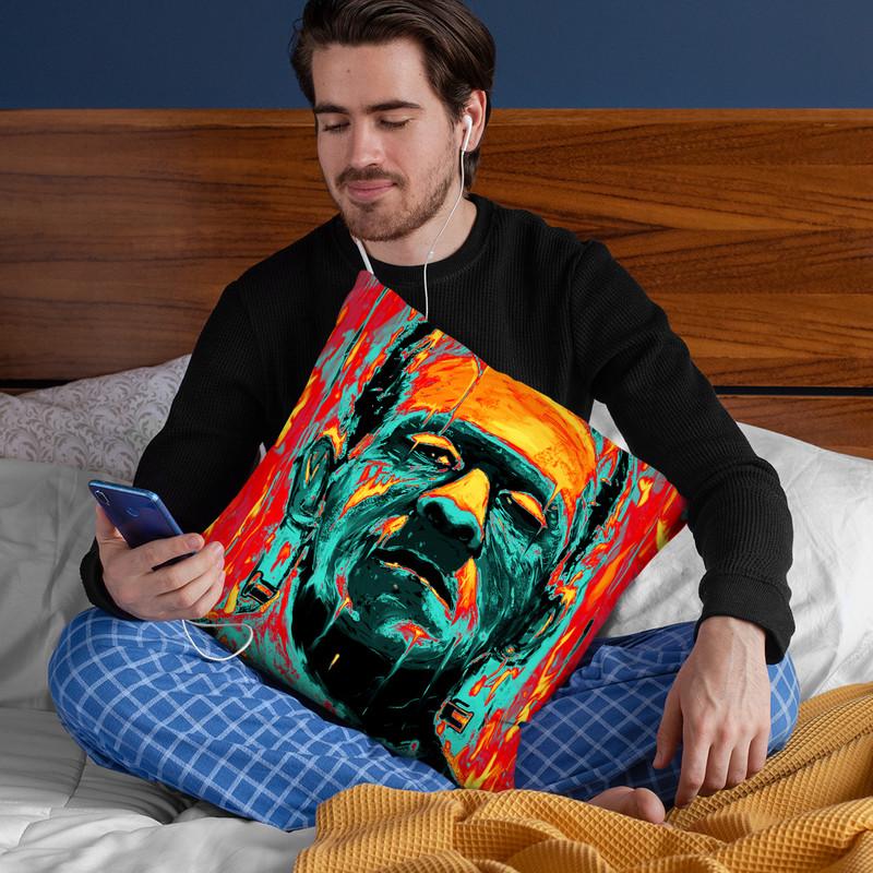 Frankenstein Throw Pillow By Nicebleed