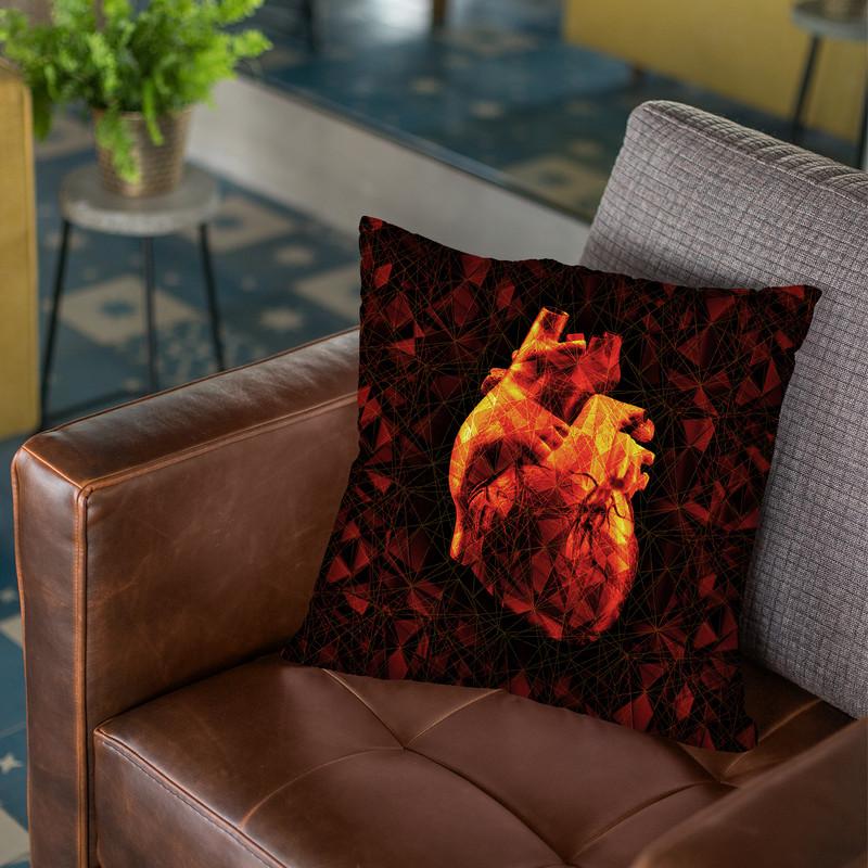 Geometric Heart Throw Pillow By Nicebleed