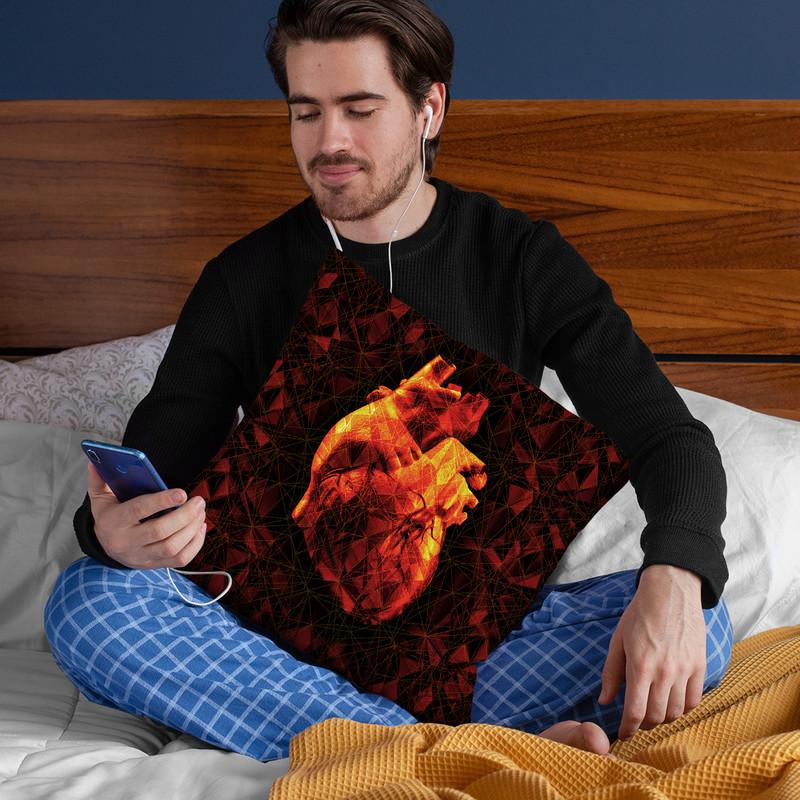 Geometric Heart Throw Pillow By Nicebleed