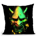 Hannya Mask Throw Pillow By Nicebleed