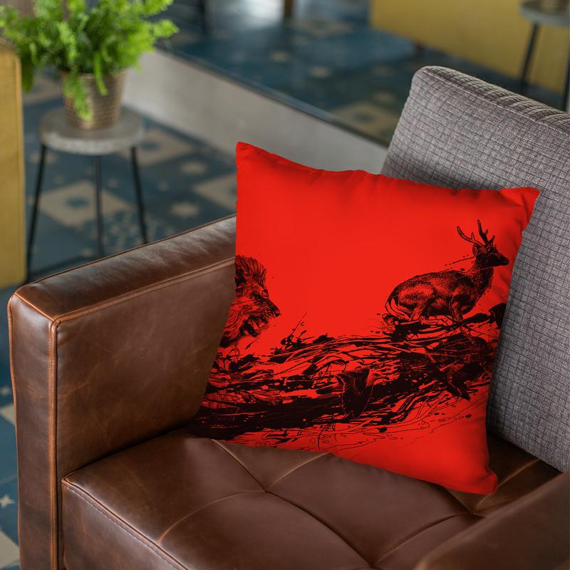Intense Chasing Throw Pillow By Nicebleed