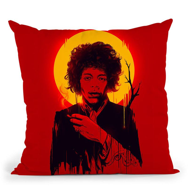 Jimi Hendrix Throw Pillow By Nicebleed