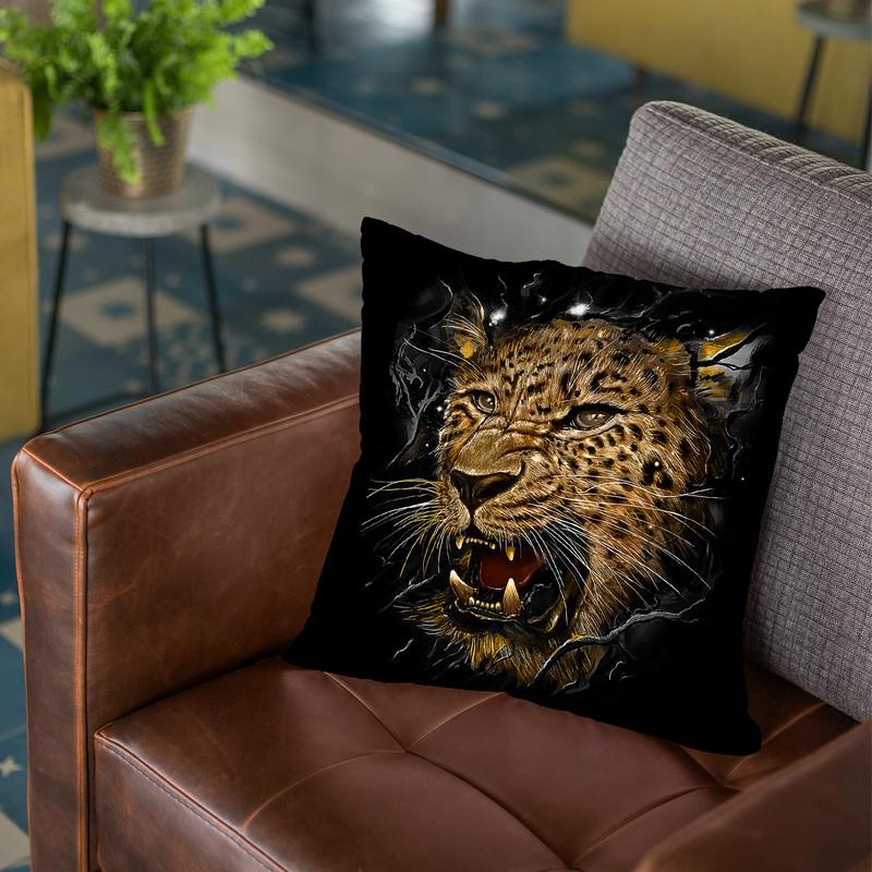 Leopard Throw Pillow By Nicebleed