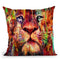 Lion Red Throw Pillow By Nicebleed