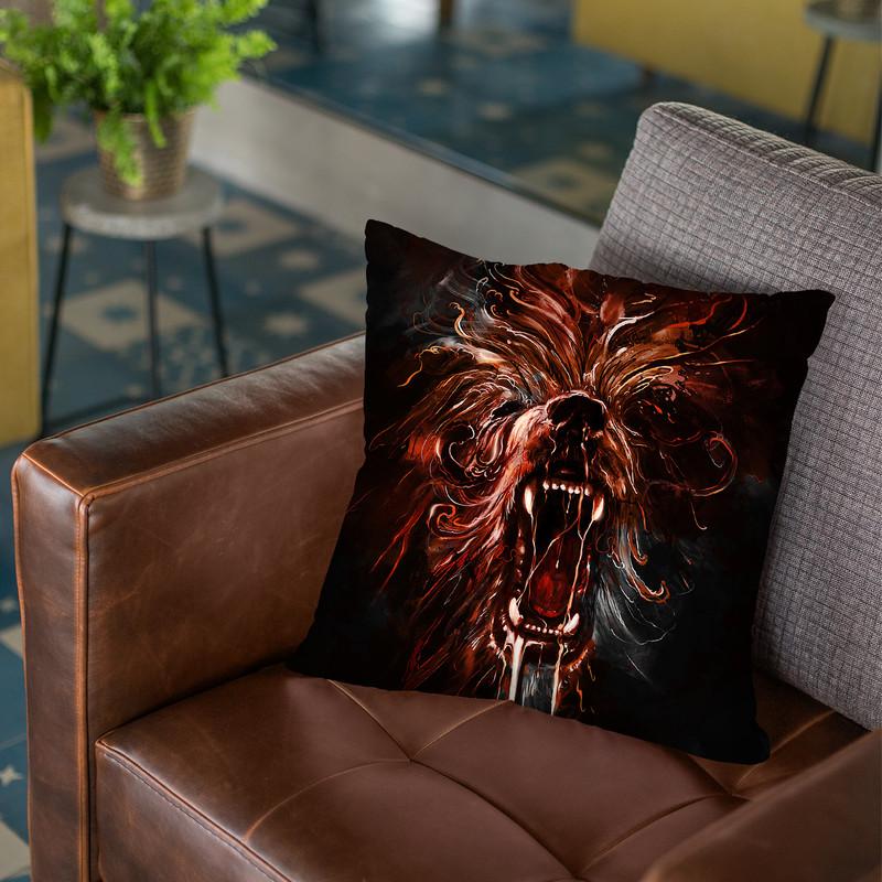 Mad Beast Ii Throw Pillow By Nicebleed