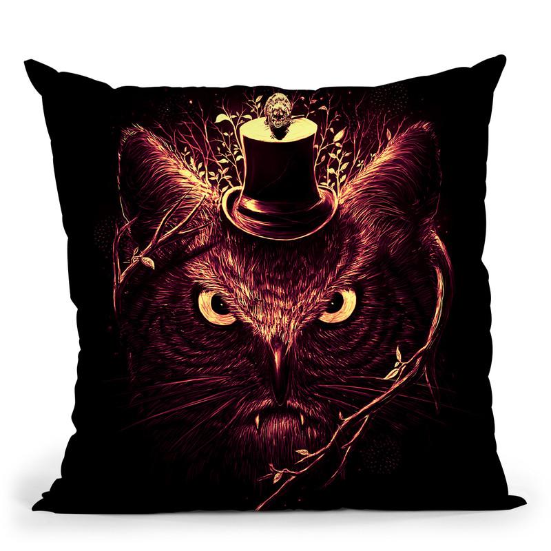 Meowl Throw Pillow By Nicebleed