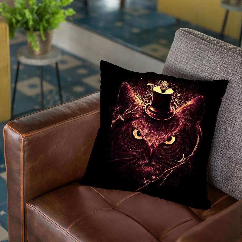 Meowl Throw Pillow By Nicebleed