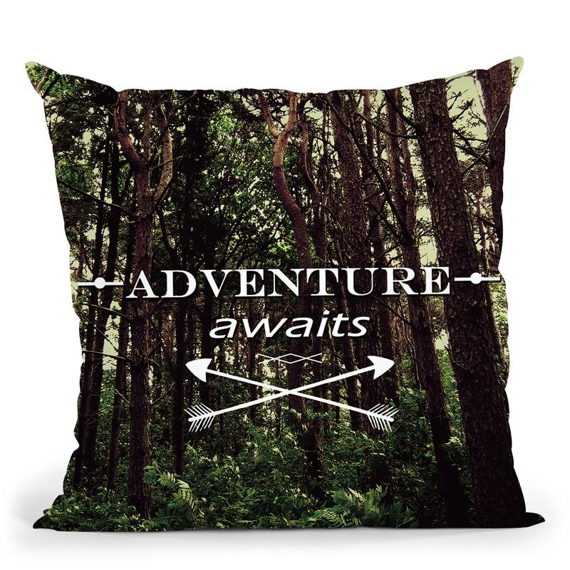 Adventure Awaits Throw Pillow By Niklas Gustafson