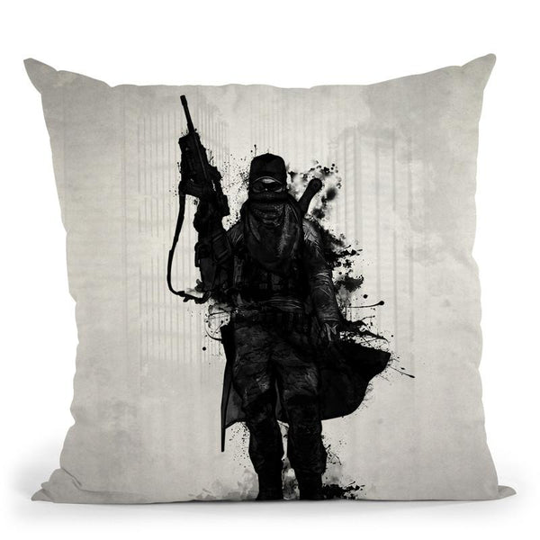 Post Apocalyptic Warrior Throw Pillow By Niklas Gustafson
