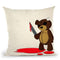 Psycho Teddy Throw Pillow By Niklas Gustafson