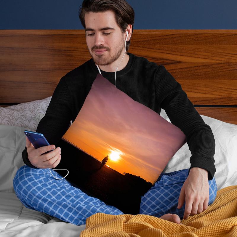Sunset Walk Throw Pillow By Niklas Gustafson
