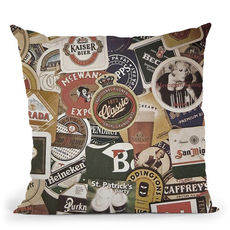 Beer Throw Pillow By Niklas Gustafson