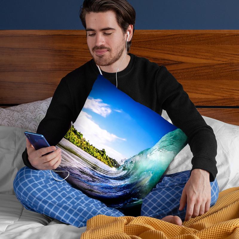 Wave Wall Throw Pillow By Niklas Gustafson