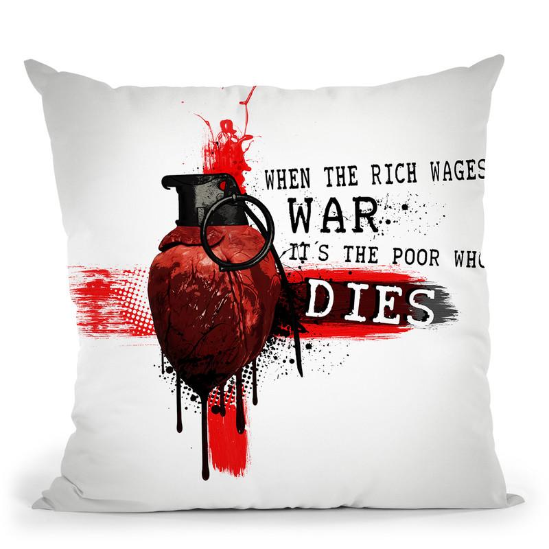 When The Rich Wages War Throw Pillow By Niklas Gustafson