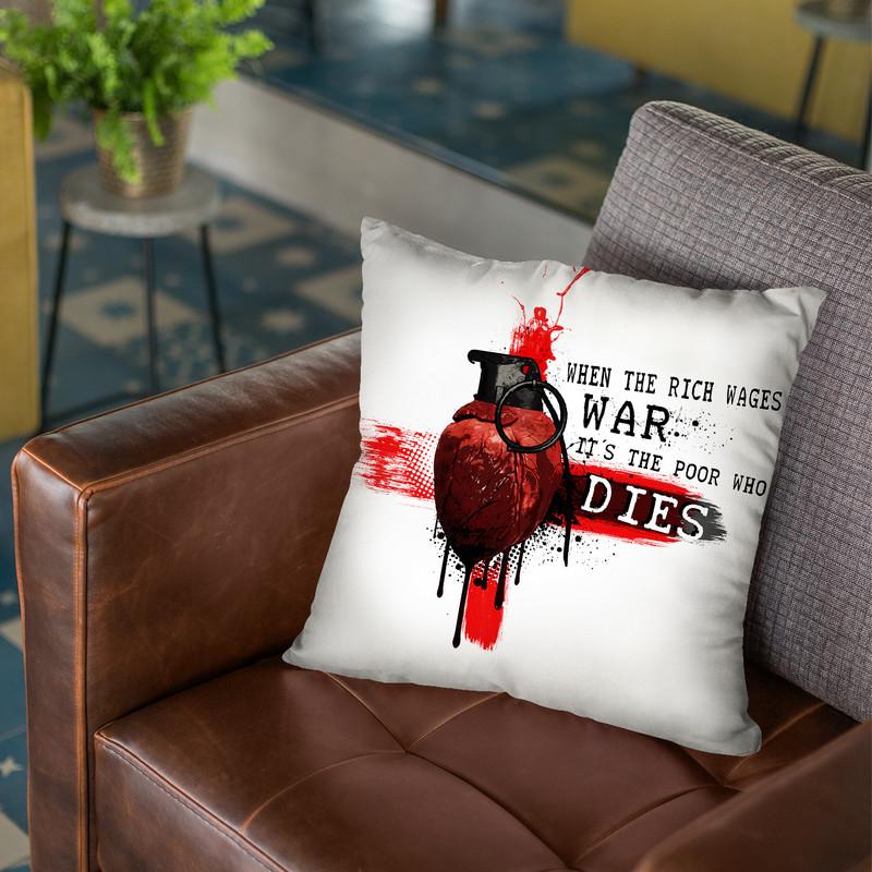 When The Rich Wages War Throw Pillow By Niklas Gustafson