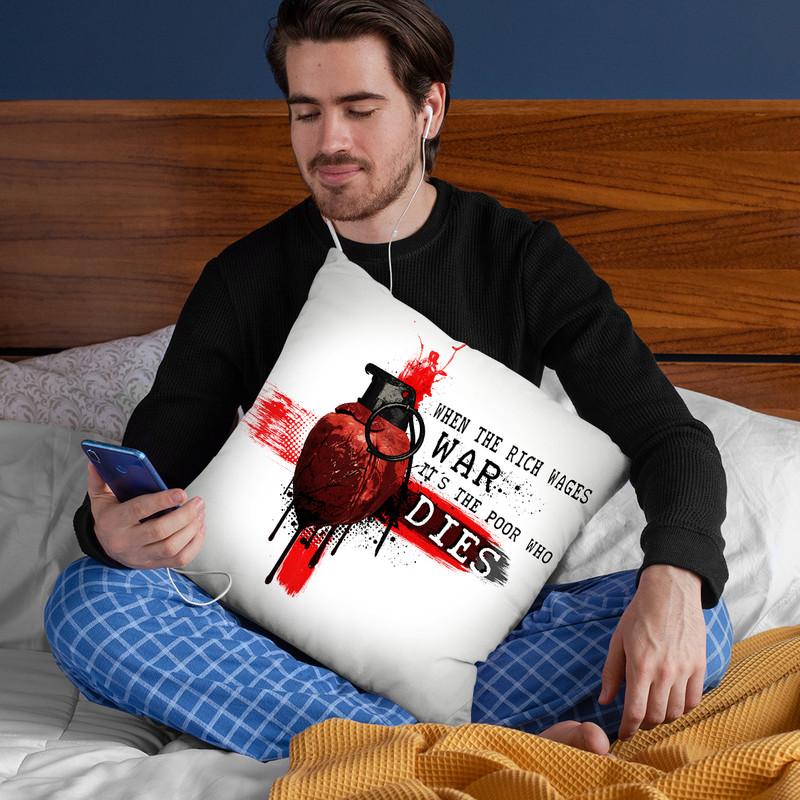 When The Rich Wages War Throw Pillow By Niklas Gustafson