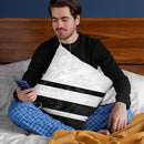 White Striped Marble Throw Pillow By Niklas Gustafson