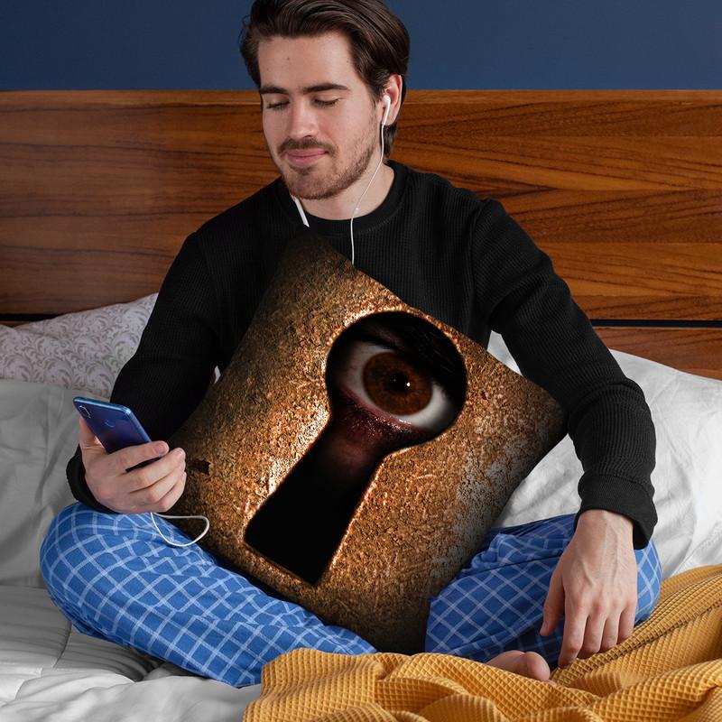 Who Is Watching You Throw Pillow By Niklas Gustafson