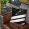 Black Striped Marble Throw Pillow By Niklas Gustafson