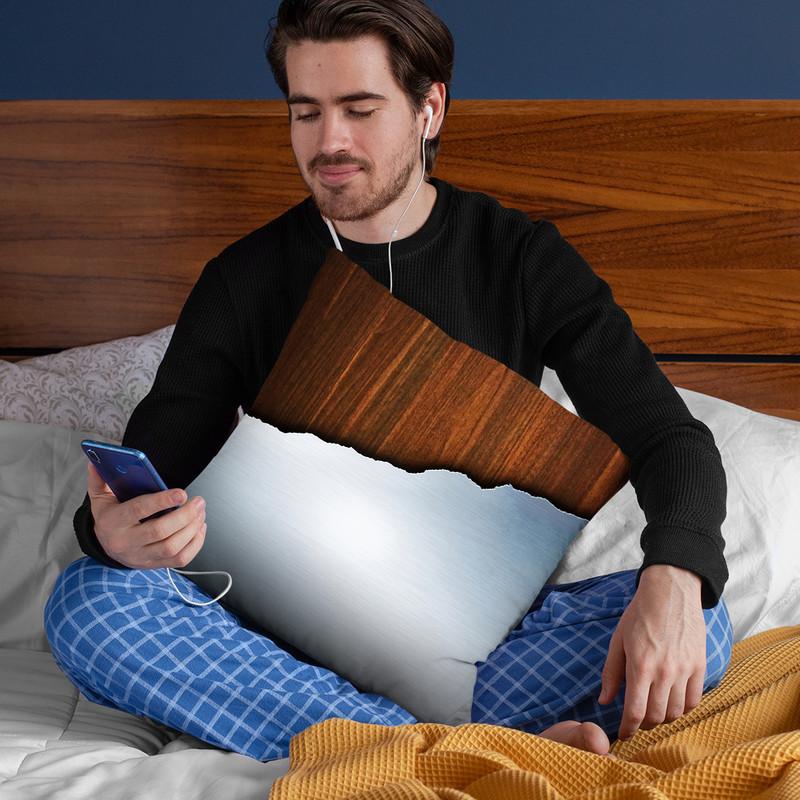 Wooden Brushed Metal Throw Pillow By Niklas Gustafson
