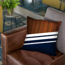 Wooden Navy Throw Pillow By Niklas Gustafson