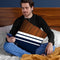 Wooden Navy Throw Pillow By Niklas Gustafson
