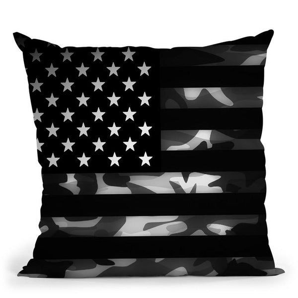 American Camouflage Throw Pillow By Niklas Gustafson