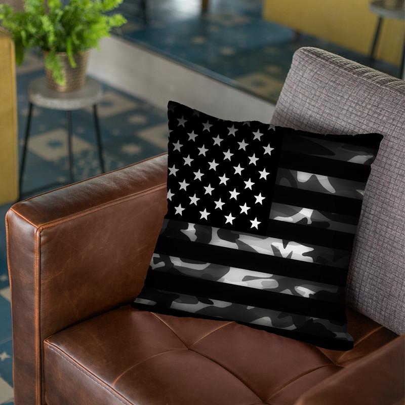 American Camouflage Throw Pillow By Niklas Gustafson