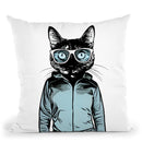 Cool Cat Throw Pillow By Niklas Gustafson