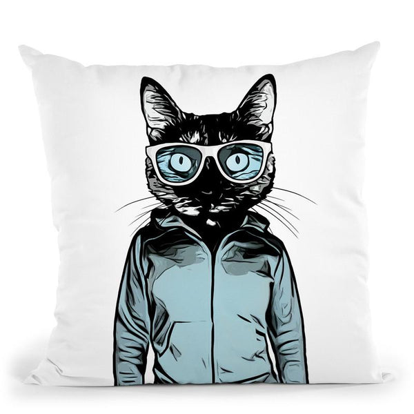 Cool Cat Throw Pillow By Niklas Gustafson