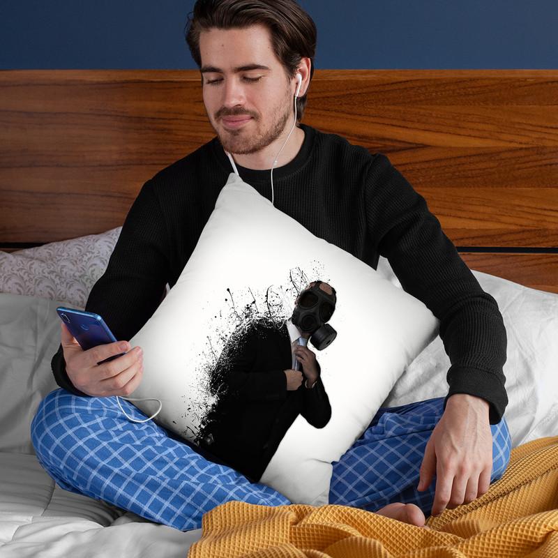 Dissolution Of Man Throw Pillow By Niklas Gustafson