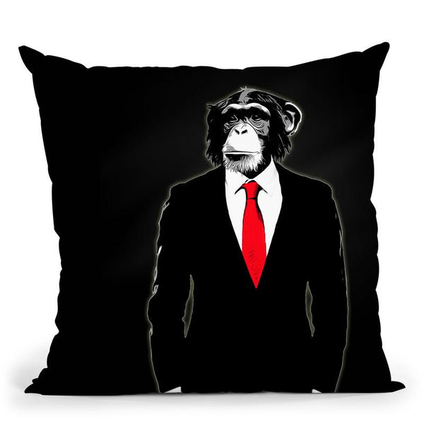 Domesticated Monkey Throw Pillow By Niklas Gustafson