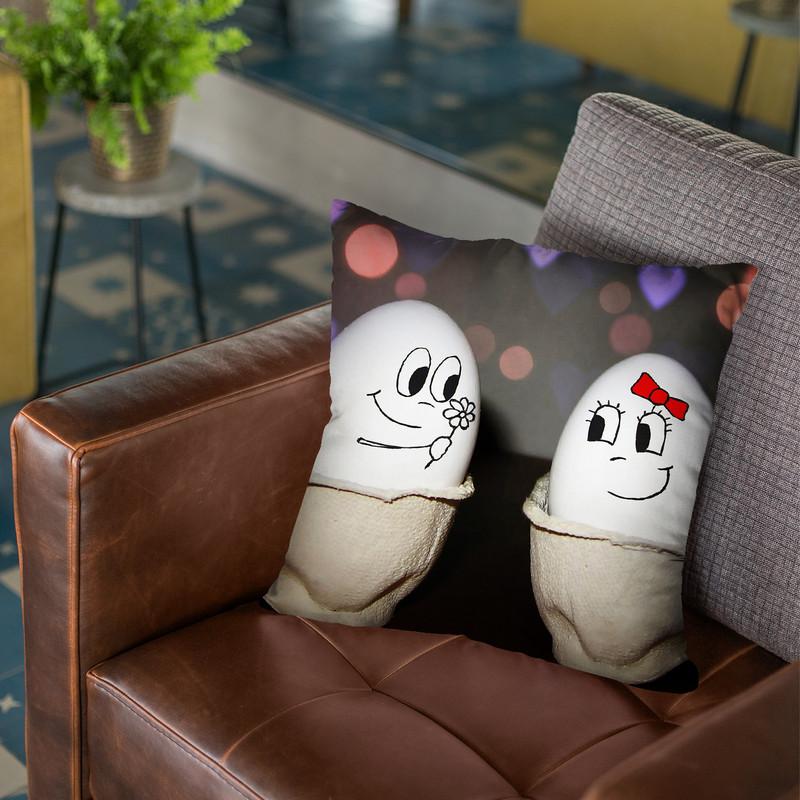 Egg Love Throw Pillow By Niklas Gustafson