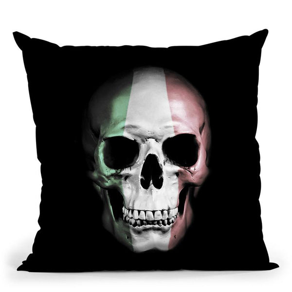 Italian Skull Throw Pillow By Niklas Gustafson