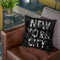 New York City - Black Throw Pillow By Niklas Gustafson