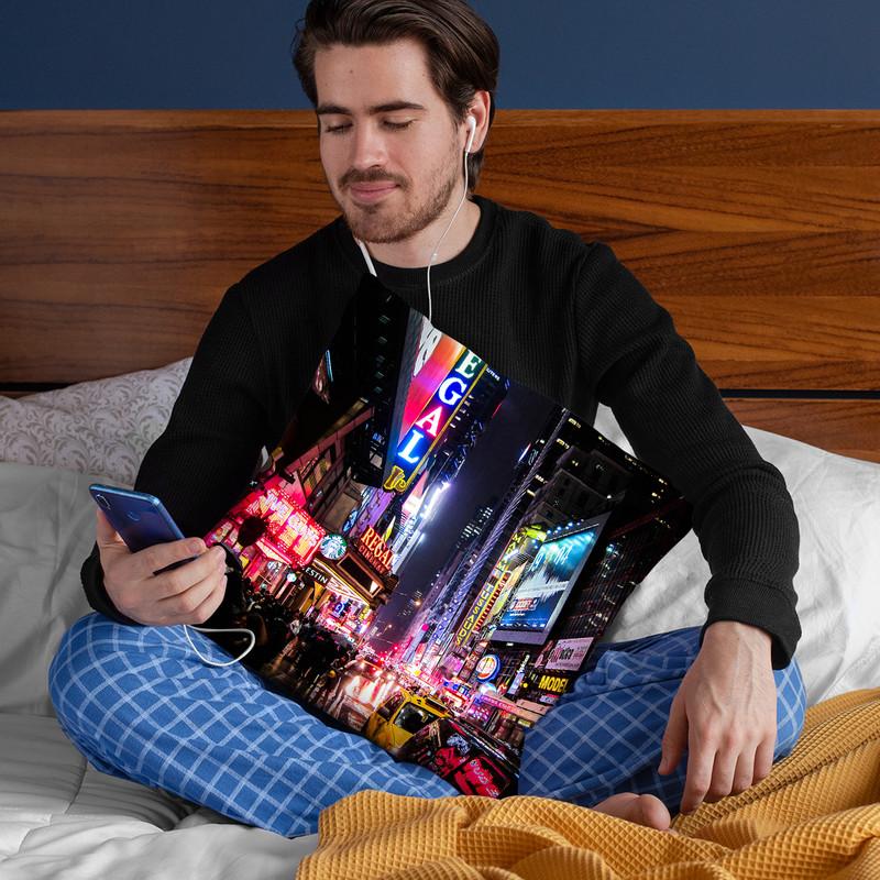 New York City Night Throw Pillow By Niklas Gustafson