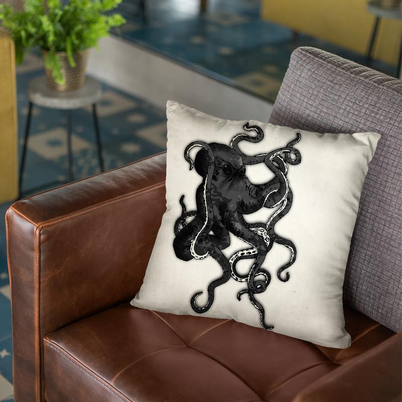 Octopus Throw Pillow By Niklas Gustafson