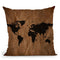 Old Wrinkled World Map Throw Pillow By Niklas Gustafson