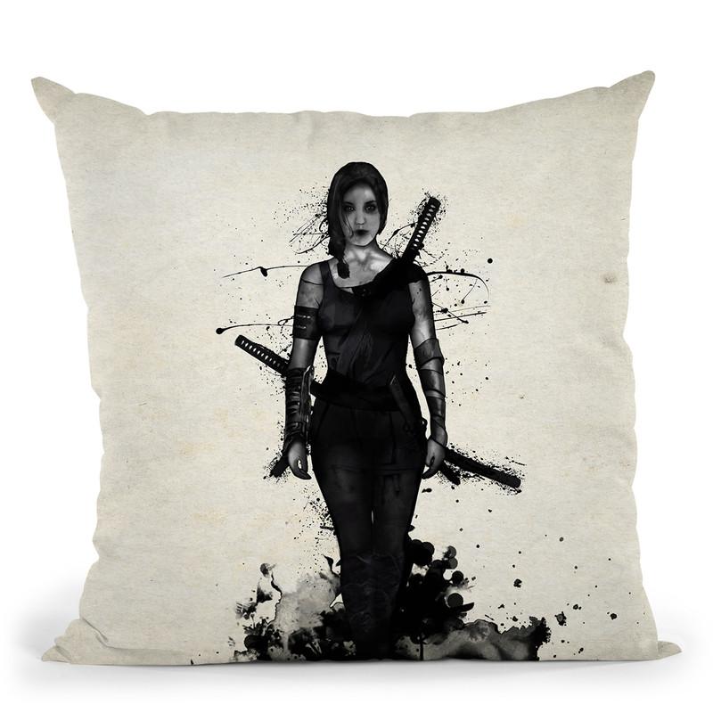 Onna Bugeisha Throw Pillow By Niklas Gustafson