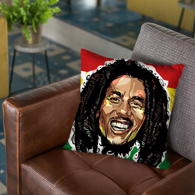 Bob Marley Head Throw Pillow By Nikita Abakumov