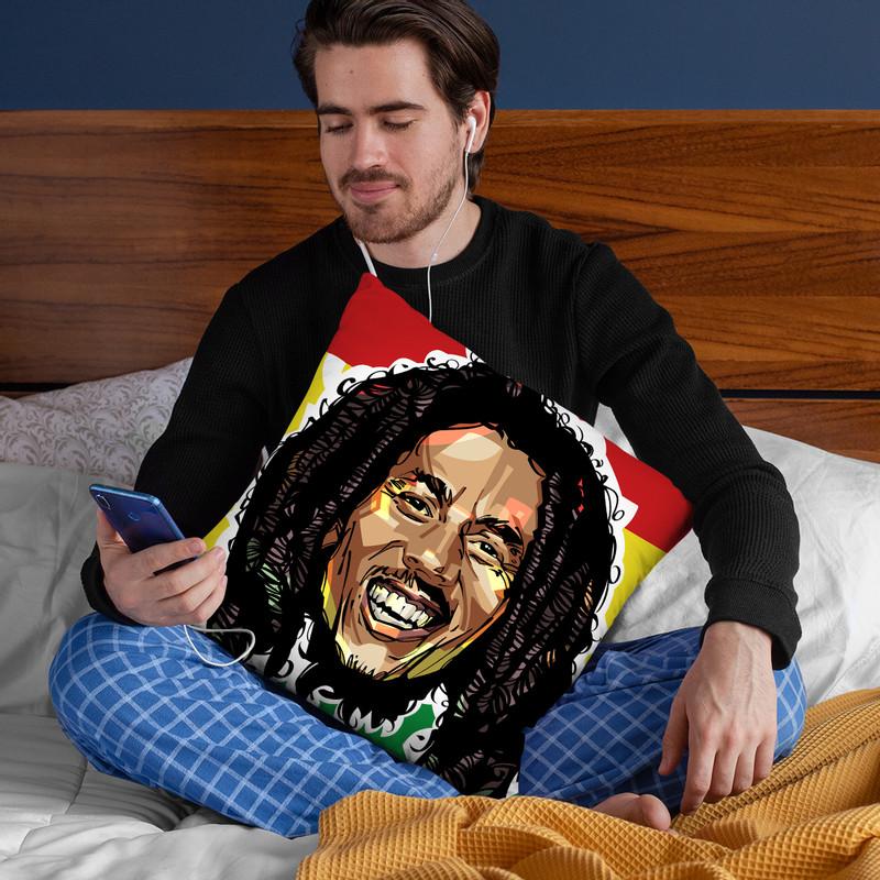 Bob Marley Head Throw Pillow By Nikita Abakumov