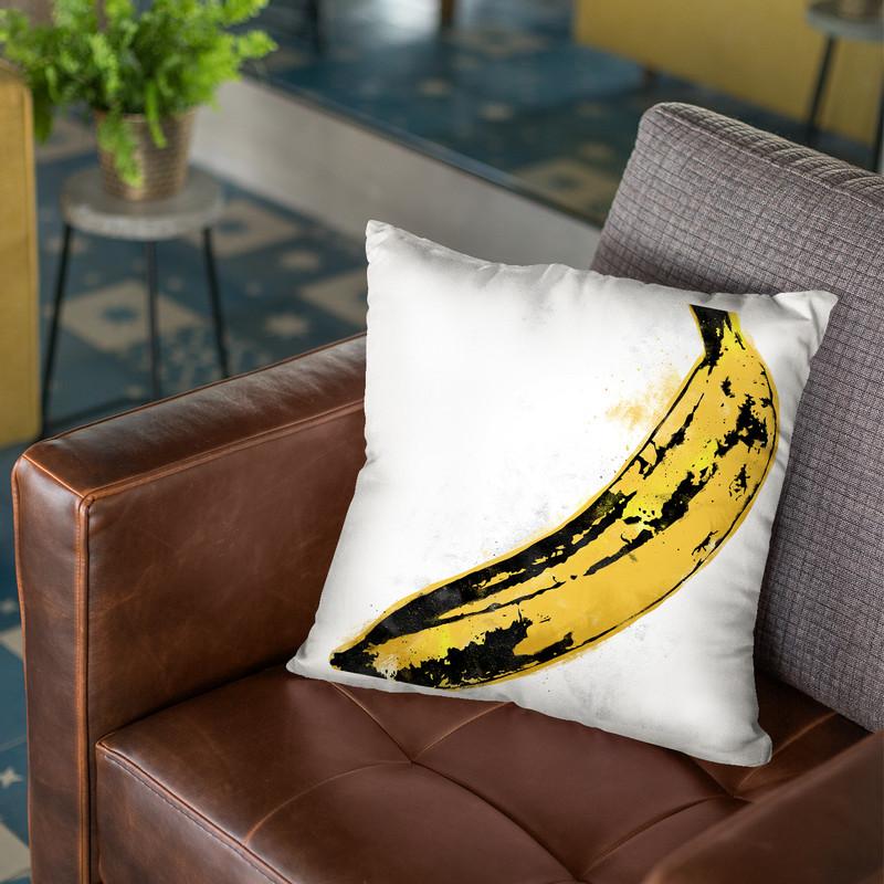 Warhol Banana Throw Pillow By Nikita Abakumov