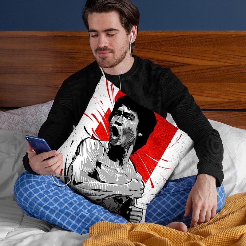 Bruce Lee Ii Throw Pillow By Nikita Abakumov
