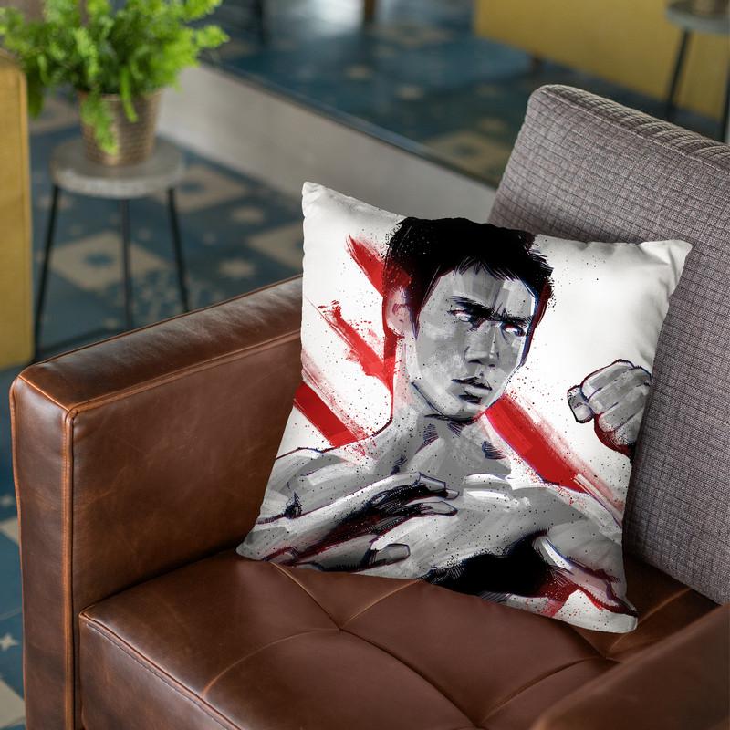 Bruce Lee V Throw Pillow By Nikita Abakumov