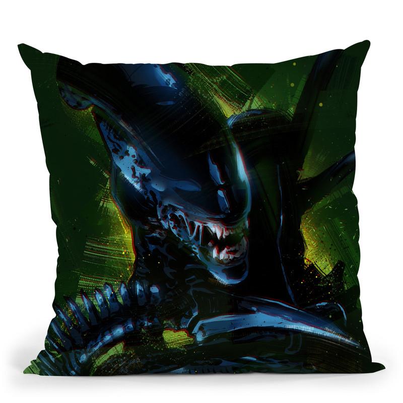 Alien Throw Pillow By Nikita Abakumov