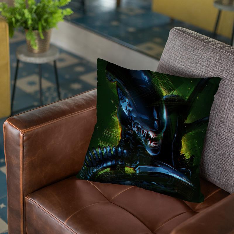 Alien Throw Pillow By Nikita Abakumov
