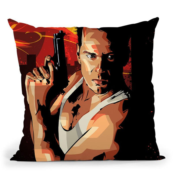 Die Hard Throw Pillow By Nikita Abakumov