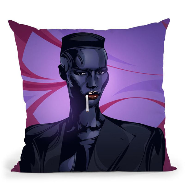 Grace Jones Throw Pillow By Nikita Abakumov