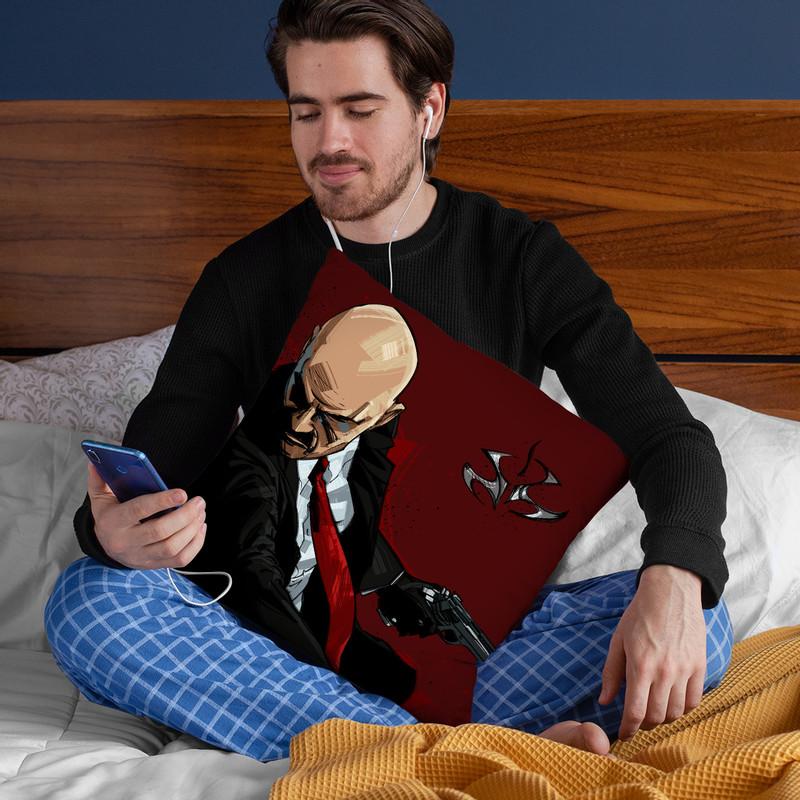 Hitman Throw Pillow By Nikita Abakumov